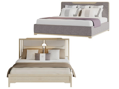 新中式实木双人床