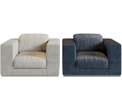 现代条纹纹理的单人沙发3d模型 现代条纹纹理的单人沙发