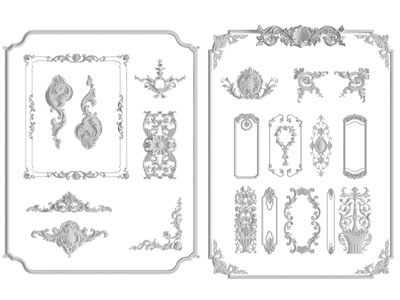 法式雕花角线护墙板