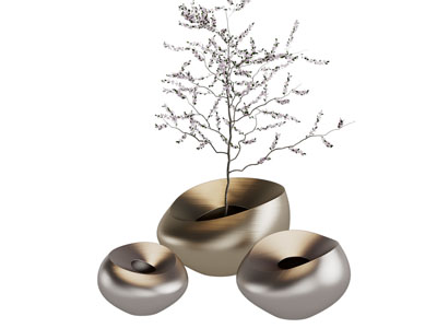 后现代个性花瓶花卉3d模型 后现代个性花瓶花卉