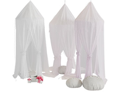 现代圆顶床帏床幔3d模型 现代圆顶床帏床幔