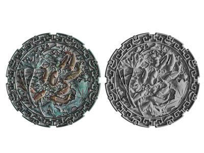 中式圆形立体装饰挂件