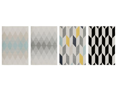 现代几何图案的长方形地毯3d模型 现代几何图案的长方形地毯