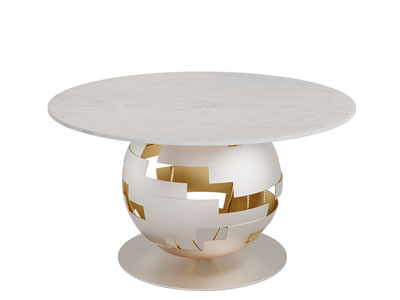 现代大理石台面圆形茶几3d模型 现代大理石台面圆形茶几