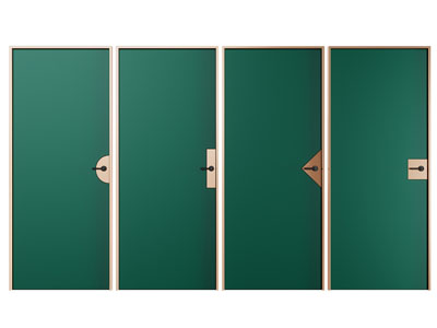 现代轻奢绿色复古平开门