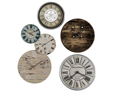 工业风罗马数字的钟表3d模型 工业风罗马数字的钟表