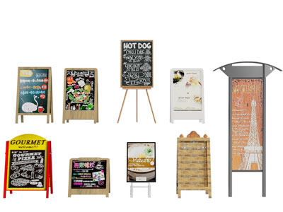 工业风广告招牌指示牌