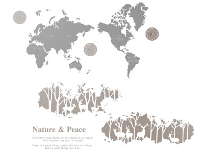 世界地图墙饰挂件