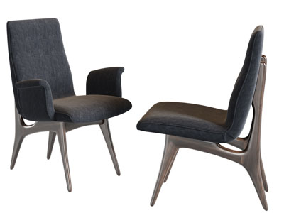 现代布艺餐椅休闲椅子
