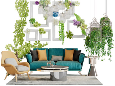 现代轻奢复古绿色多人沙发休闲椅子茶几组合