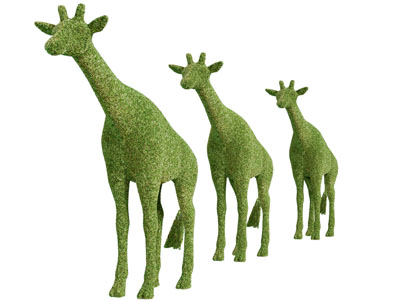 绿色长颈鹿景观灌木3d模型 绿色长颈鹿景观灌木