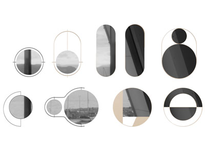 圆形椭圆形的装饰镜子挂件
