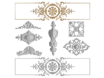 欧式石膏雕花装饰构件