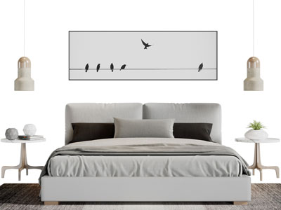 新中式布艺双人床