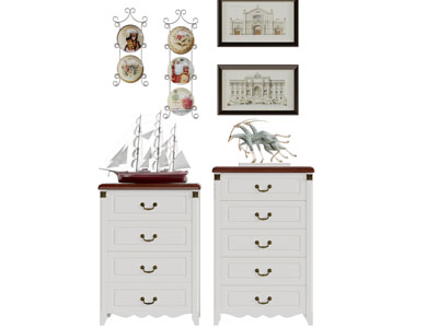 地中海白色斗柜边柜