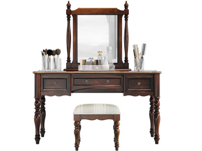 美式实木化妆梳妆台