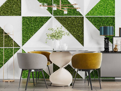 现代玻璃台面的餐桌椅组合