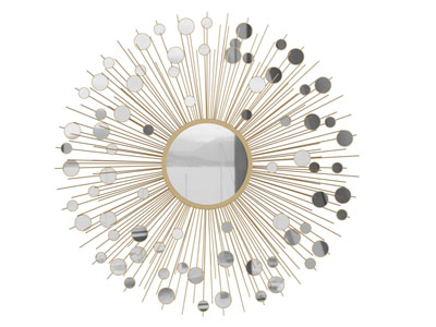 圆形放射装饰镜子挂件