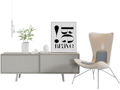 现代电视柜休闲椅子