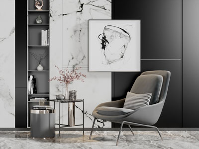 现代休闲椅子茶几组合