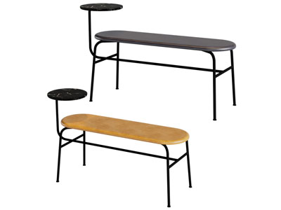 现代带托盘的长凳子