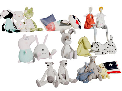 现代儿童布艺卡通动物玩偶玩具