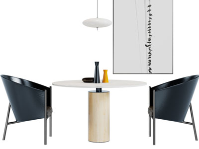 现代餐桌椅组合