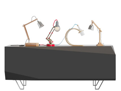 后现代电视柜台灯