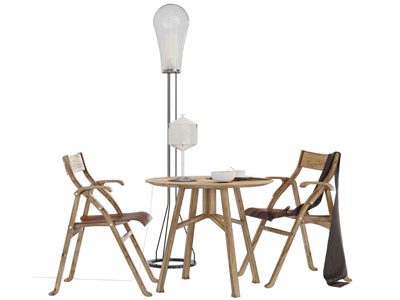 北欧可折叠餐桌椅组合