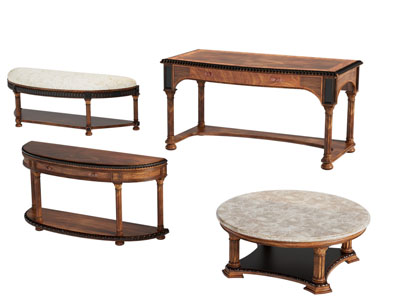 美式实木茶几边几3d模型 美式实木茶几边几