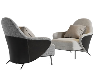 现代单人沙发3d模型 现代单人沙发