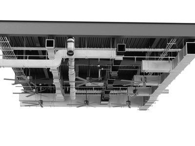 工业风带管道的天花吊顶