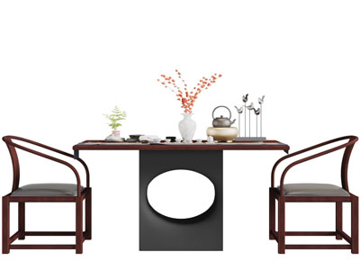 新中式茶桌椅组合