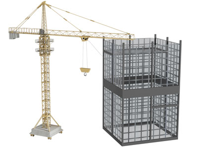 现代塔吊塔式起重机工业设备3d模型 现代塔吊塔式起重机工业设备