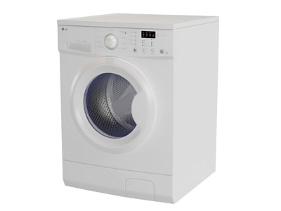 白色滚筒洗衣机