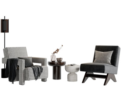 现代休闲单人沙发3d模型 现代休闲单人沙发