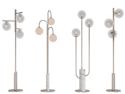 现代轻奢多头落地灯