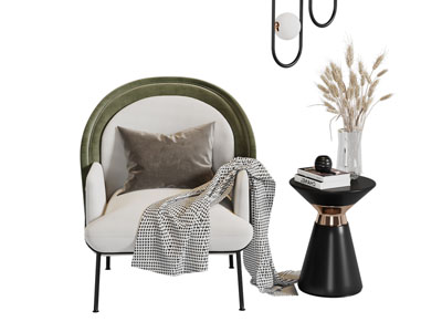 现代休闲椅子茶几