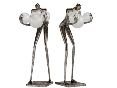 现代人物雕塑落地灯