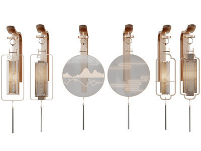 新中式灯笼造型的壁灯