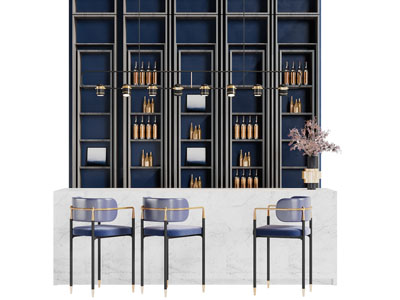 现代轻奢酒吧台吧椅