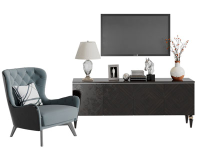 美式电视柜电视机休闲椅子