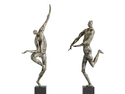 现代跳舞的人物雕塑雕刻