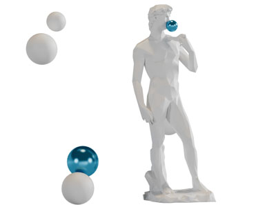 现代吹泡泡的人物雕塑雕刻