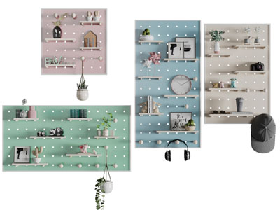 现代长方形墙面装饰置物架