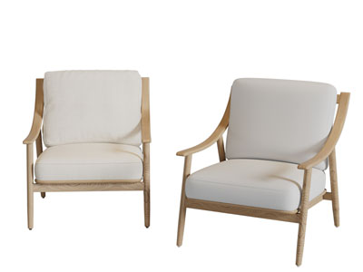 新中式实木扶手休闲椅子