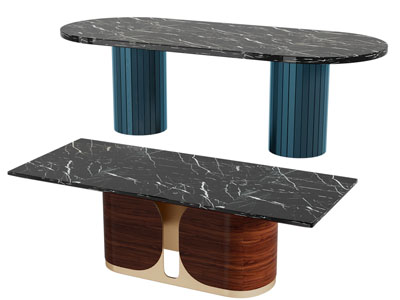 现代轻奢椭圆形长方形茶几3d模型 现代轻奢椭圆形长方形茶几