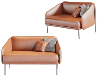 现代真皮加宽休闲椅子