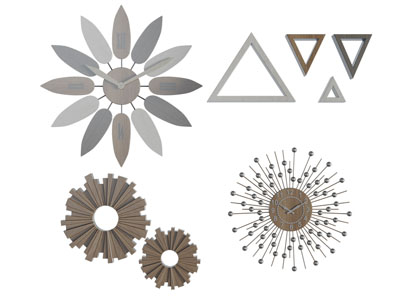 现代花朵造型的墙饰挂件钟表3d模型 现代花朵造型的墙饰挂件钟表