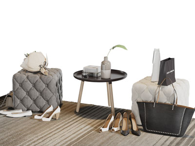 北欧方形软包坐墩换鞋凳茶几